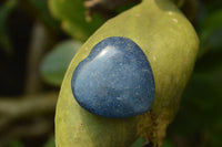 Polished Mini Highly Selected Blue Lazulite Hearts x 35 From Madagascar - TopRock