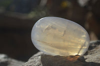 Polished Blue Rose Quartz Galet-Palm Stones x 12 From Ambatondrazaka, Madagascar