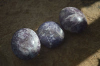 Polished Small Purple Lepidolite Palm Stones  x 20 From Ambatondrazaka, Madagascar - Toprock Gemstones and Minerals 