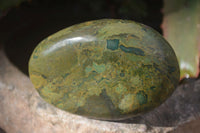 Polished Green Verdite Galet / Palm Stones x 6 From Zimbabwe