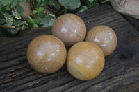 Polished Picture Stone Spheres  x 4 From Namibia