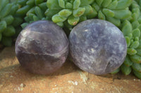 Polished Small Purple Lepidolite Palm Stones  x 20 From Ambatondrazaka, Madagascar - Toprock Gemstones and Minerals 