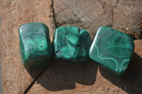 Polished Small Malachite Tumble Stones  x 20 From Congo - Toprock Gemstones and Minerals 