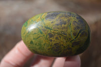 Polished Green Verdite Galet / Palm Stones x 6 From Zimbabwe