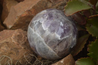 Polished Smokey Flower Amethyst Sphere  x 1 From Madagascar - TopRock