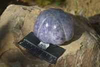 Polished Purple Lepidolite Pumpkin Carvings  x 3 From Zimbabwe - Toprock Gemstones and Minerals 