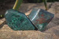 Polished Conglomerate Malachite & Cuprite Free Forms  x 6 From Toprock Farm, Namibia - Toprock Gemstones and Minerals 