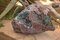 Natural Drusy Coated Ball Malachite On Dolomite Specimen x 1 From Southern Africa