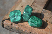 Polished Small Malachite Tumble Stones  x 20 From Congo - Toprock Gemstones and Minerals 