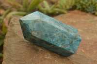 Polished Blue Apatite Points  x 4 From Madagascar - TopRock