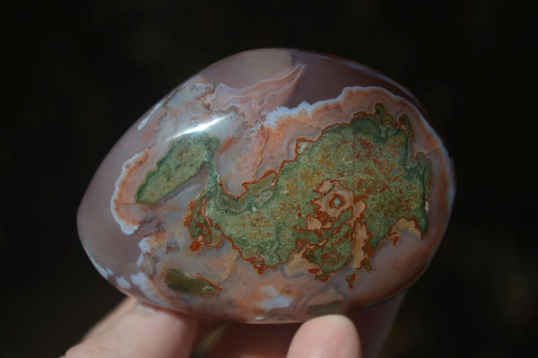 Polished Red River Agate Palm Stones  x 6 From Zimbabwe - Toprock Gemstones and Minerals 