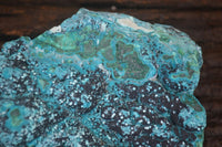 Natural Blue Chrysocolla On Silky Malachite Matrix With Black Heterogenite  x 1 From Kulukuluku, Congo - Toprock Gemstones and Minerals 