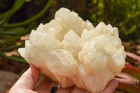 Natural Cascading White Phantom Castle Quartz Clusters x 2 From Madagascar - TopRock