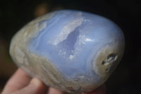 Polished Blue Lace Agate Standing Free Forms  x 2 From Nsanje, Malawi - Toprock Gemstones and Minerals 