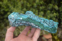 Natural Blue Chrysocolla On Silky Malachite Matrix With Black Heterogenite  x 1 From Kulukuluku, Congo - Toprock Gemstones and Minerals 