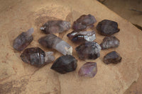 Natural Window Amethyst Quartz Crystals  x 12 From Chiredzi, Zimbabwe