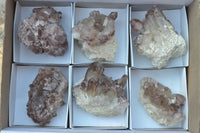 Natural Red Hematoid Phantom Quartz Clusters x 6 From Karoi, Zimbabwe - TopRock