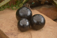 Polished Rare Iolite Spheres x 3 From Ambatofinandrahana, Madagascar