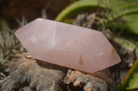 Polished Double Terminated Pink Rose Quartz Points  x 4 From Ambatondrazaka, Madagascar - TopRock