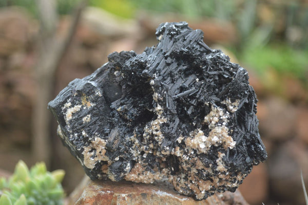 Natural Schorl Black Tourmaline & Smokey Quartz Specimens x 2 From Erongo Mountains, Namibia - TopRock