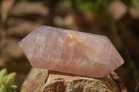 Polished Double Terminated Pink Rose Quartz Points  x 4 From Ambatondrazaka, Madagascar - TopRock