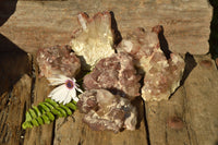 Natural Red Hematoid Phantom Quartz Clusters x 6 From Karoi, Zimbabwe - TopRock