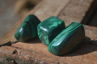 Polished Small Malachite Tumble Stones  x 20 From Congo - Toprock Gemstones and Minerals 