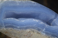 Polished Blue Lace Agate Standing Free Forms  x 2 From Nsanje, Malawi - Toprock Gemstones and Minerals 