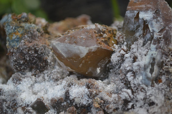 Natural Large Hyalite Opal With Smokey Quartz Specimen x 1 From Erongo, Namibia