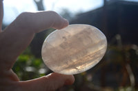 Polished Blue Rose Quartz Galet-Palm Stones x 12 From Ambatondrazaka, Madagascar