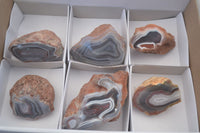 Polished Banded River Agate Nodules  x 6 From Sashe River, Zimbabwe - Toprock Gemstones and Minerals 