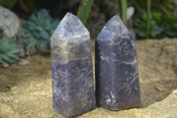 Polished Large Purple Lepidolite With Rubellite Points  x 3 From Madagascar - Toprock Gemstones and Minerals 