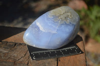 Polished Blue Lace Agate Standing Free Forms  x 2 From Nsanje, Malawi - Toprock Gemstones and Minerals 