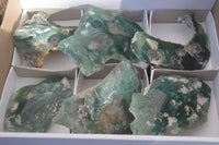 Polished One Side Polished Emerald Mtorolite Plates  x 6 From Zimbabwe