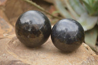 Polished Rare Iolite Spheres x 3 From Ambatofinandrahana, Madagascar