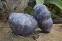 Polished Purple Lepidolite Pumpkin Carvings  x 3 From Zimbabwe - Toprock Gemstones and Minerals 