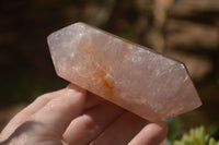 Polished Double Terminated Pink Rose Quartz Points  x 4 From Ambatondrazaka, Madagascar - TopRock