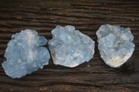 Natural Blue Celestite Crystal Specimens  x 3 From Sakoany, Madagascar - Toprock Gemstones and Minerals 