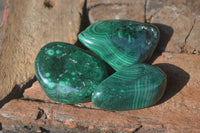 Polished Small Malachite Tumble Stones  x 20 From Congo - Toprock Gemstones and Minerals 