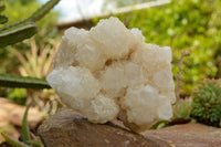 Natural Cascading White Phantom Castle Quartz Clusters x 2 From Madagascar - TopRock