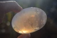 Polished Blue Rose Quartz Galet-Palm Stones x 12 From Ambatondrazaka, Madagascar