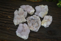 Natural Pale Lilac Spirit Quartz Clusters x 6 From Boekenhouthoek, South Africa