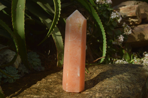 Polished Orange Twist Calcite Tower x 1 From Maevantanana, Madagascar