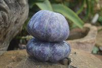 Polished Purple Lepidolite Pumpkin Carvings  x 3 From Zimbabwe - Toprock Gemstones and Minerals 