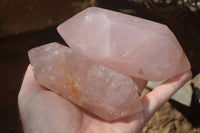 Polished Double Terminated Pink Rose Quartz Points  x 4 From Ambatondrazaka, Madagascar - TopRock