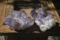 Natural Jacaranda Amethyst Clusters x 2 From Mumbwa, Zambia - TopRock