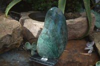 Polished Green Fuchsite Quartz Standing Free Form x 1 From Madagascar - Toprock Gemstones and Minerals 