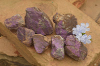 Natural Selected Rough Purpurite Specimens  x 7 From Uis, Namibia - TopRock