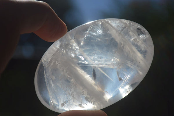 Polished Extra Large Girasol Pearl Quartz Palm Stones  x 8 From Ambatondrazaka, Madagascar - Toprock Gemstones and Minerals 