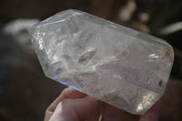 Polished Large Rainbow Veiled Clear Quartz Points x 2 From Madagascar